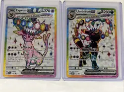 Pokemon TCG Umbreon Ex Espeon Ex Svp 175 176 Promo Pair NM Prismatic Evolution - Image 1