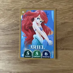 Morrisons Disney Christmas Party 2025 Trading Card 31 ARIEL MERMAID GLITTER NEW - Image 1
