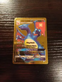 Charizard GX HP250 Metal Pokemon Card-Collectible Gift Display Rare - Image 1
