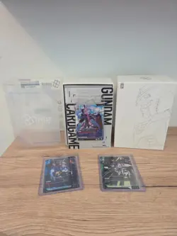 Gundam TCG Open Beta Box English, including all 3 LR, All Cards with Beta Stamp - Image 1