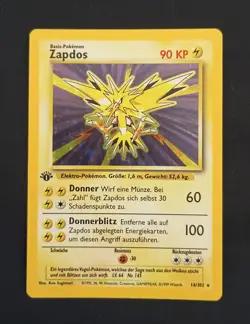 GERMAN 1st Edition Zapdos 16/102 Base Set Pokemon Card - Image 1