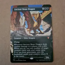 Magic the Gathering Ancient Brass Dragon Borderless Mythic NM - Image 1