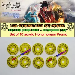 LEGEND OF THE FIVE RINGS L5R Set of 10 Acrylic Honor token Stronghold Kit 4 2018 - Image 1