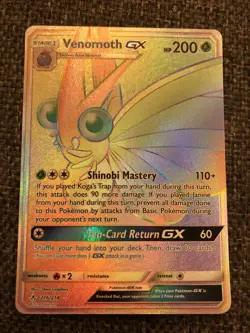 Pokemon Card Venomoth GX 216/214 Full Art Ultra Rare Unbroken Bonds - Image 1