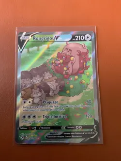 Carte Pokemon RONGRIGOU V Full Art - 257/264 FA Epee et Bouclier 8 EB08 FR NEUF - Image 1
