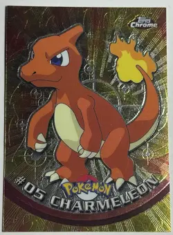 2000 Topps Chrome Pokemon #05 Charmeleon Base Holo TV Animation Edition - Image 1
