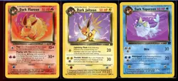 Dark Flareon Vaporeon Jolteon Unl LP/Pl 35/82 38/82 45/82 Team Rocket Pokemon - Image 3