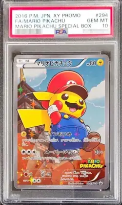 Mario Pikachu PSA10 Pokemon Card Collectible - Image 1