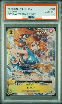 PSA 10 Nami Onami OP06-101 Wings Of The Captain One Piece Card JPN GEM MT - Image 1