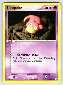 Slowpoke 80/112 2004 EX FireRed & LeafGreen Pokemon Card TCG Yuka Morii - Lp - Image 1