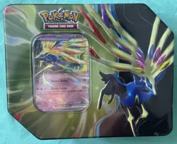 POKEMON TRADING CARD GAME XERNEAS ex210 AZURE LEGENDS TIN with 5 PACKS - Image 1