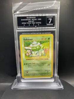 1999 Pokemon Base Set Shadowless Bulbasaur 44/102 PSA CGC GG 7 Near MINT - Image 1