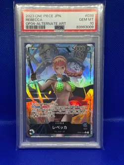 One Piece Card PSA10 Rebecca OP04-039 Leader 2023 Japanese - Image 1