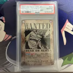 One Piece Card PSA10 Marshall D. Teach OP09-093 Wanted Alternate Art Japanese - Image 1