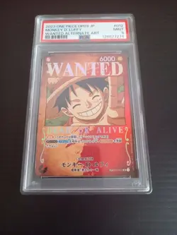 One Piece Card PSA9 Monkey D. Luffy ST01-012 Alternate Art 2023 Japanese - Image 1