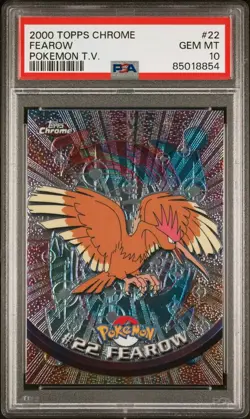 Fearow #22 - TOPPS CHROME T.V. Pokemon Card - PSA 10 GEM MINT - Image 2