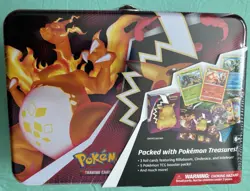 POKEMON TRADING CARD GAME METAL COLLECTOR CHEST with 5 Booster Packs - Image 1