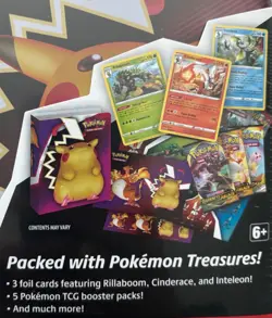 POKEMON TRADING CARD GAME METAL COLLECTOR CHEST with 5 Booster Packs - Image 5