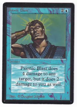 Psionic Blast -Beta Edition -MP - MTG -FREE SHIPPING! - Image 1