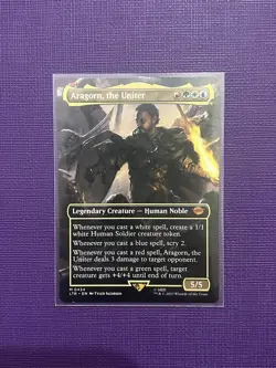 Aragorn, the Uniter (Borderless) Universes Beyond: the Lord of the Rings: Tales of Middle-Earth Regular for sale online - Image 1