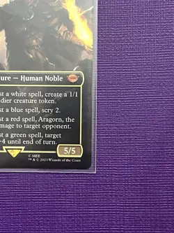 Aragorn, the Uniter (Borderless) Universes Beyond: the Lord of the Rings: Tales of Middle-Earth Regular for sale online - Image 3