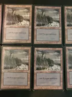 8x Ice Age #354 Swamp Mixed Condition Basic Land Mana Magic MTG Black Lot - Image 3