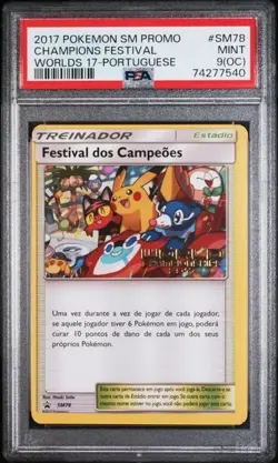 2017 POKEMON SM BLACK STAR PROMO #SM78 CHAMPIONS FESTIVAL WORLDS 17-PORTUGUESE - Image 1