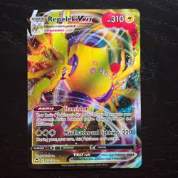 Regieleki VMAX 058/195 Pokemon Silver Tempest Sword & Shield Ultra Rare Holo NM - Image 1