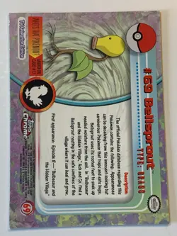 2000 Topps Chrome Pokemon Series 1 #69 Bellsprout FREE Combined Shipping - Image 2