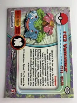2000 Topps Chrome Pokemon Series 1 #03 Venusaur FREE COMBINED SHIPPING - Image 2