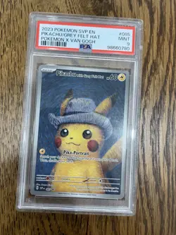 Pokemon Pikachu With Grey Felt Hat SVP 085 Van Gogh Promo Card PSA 9 MINT - Image 1