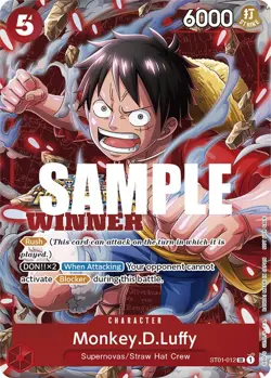 Monkey.D.Luffy (Winner Pack Vol. 5) ST01-012 One Piece Promotion Cards Foil for sale online - Image 2