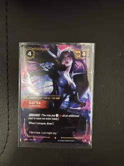 Kaisa Card Champion Rare 039/298 Kai'Sa Survivor Riftbound Foil ENGLISH - Image 1