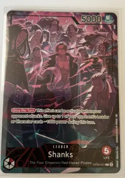 OP09-001 Shanks (2nd Anniversary Alt) ONE PIECE Card TCG NM English - Image 1