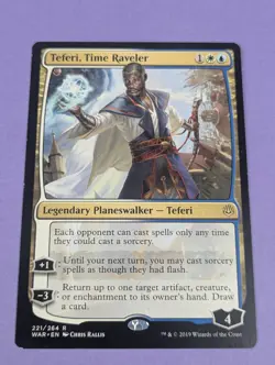 MTG Magic: War of the Spark: Teferi, Time Raveler #221/264 Rare - NM - Image 1