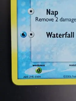 Pokemon TCG Mudkip EX Crystal Guardians 58/100 "Reverse Holo" Stamped Common VLP - Image 4