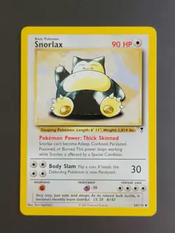 Snorlax 64/110 Non Holo Uncommon Legendary Collection Pokemon WOTC NM - Image 1
