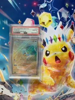 2023 Pokemon MEW EN Illustration Rare #170 Squirtle Gem Mint PSA 10 - Image 1