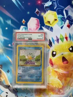 2000 Pokemon ITALIAN 1st Edition Base Set Squirtle #63 PSA 8 - Image 1