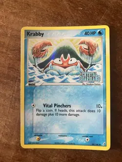 Krabby 54/100 Holo Stamped Pokemon Card Set EX Crystal Guardians - Ill. Komiya - - Image 2