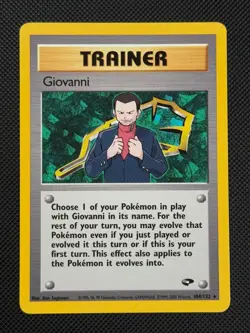 Giovanni 104/132 REGULAR Pokemon Card WOTC Gym Challenge Non Holo Rare - Image 1