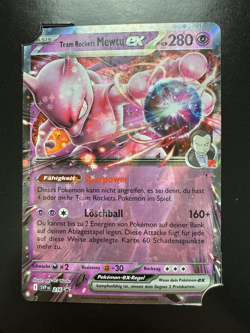 Pokemon Team Rocket Tin Mewtu-ex DE - Booster geoffnet, Karten sichtbar - Image 2