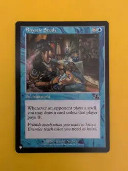 Rhystic Study. Enchantment Magic the Gathering Card. NM as shown. - Image 1