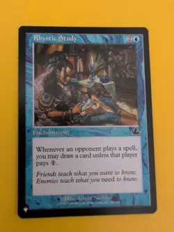 Rhystic Study. Enchantment Magic the Gathering Card. NM as shown. - Image 3