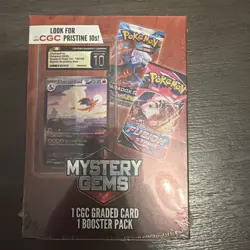 Pokemon Mystery Gems 1 CGC Graded Card & 1 Booster Pack 2025! New Sealed Box! - Image 1