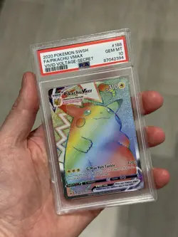 Pokemon Pikachu VMAX 188/185 Card Vivid Voltage Rainbow PSA 10 Read Description - Image 1