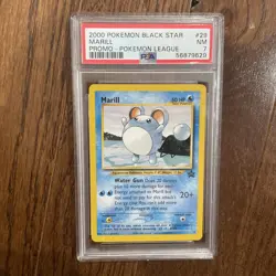 2000 POKEMON PROMO BLACK STAR POKEMON LEAGUE #29 MARILL PSA 7 - Image 1