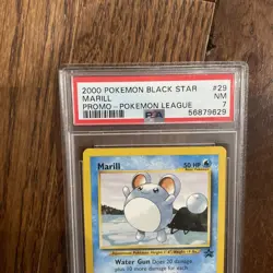 2000 POKEMON PROMO BLACK STAR POKEMON LEAGUE #29 MARILL PSA 7 - Image 2
