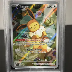 2025 Pokemon SVP En Black Star Promo Eevee Prismatic Evolutions ETB #173 PSA 9 - Image 2