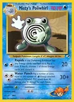 Pokemon Misty's Poliwhirl (53/133) Gym Heroes LP - Image 1